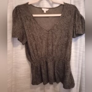 Lucky Brand Charcoal Knit Top